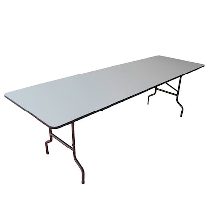 Interion By Global Industrial Interion Folding Wood Table, 96inW x 30inL, Gray 695831GY